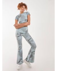 Pink Vanilla - Tie Dye Rib Fold Over Flares - Lyst