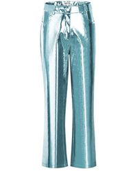 Amy Lynn - Amylynn Lupe Metallic Patterned Five Pocket Pants - Lyst