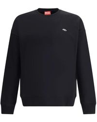 DIESEL - Small Logo Sweatshirt Cotton - Lyst