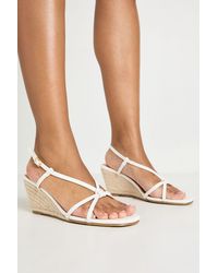 Boohoo - Strappy Open Toe Wedges - Lyst