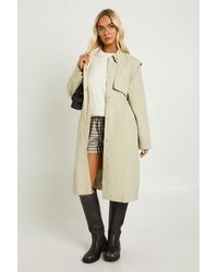 Boohoo - Oversized Cinched Waist Trench Coat - Lyst