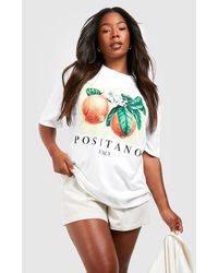 Boohoo - Plus Positano Oversized T-Shirt - Lyst
