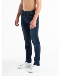Luke 1977 - Freddie Fast Straight Leg Wash Jeans Faux Leather - Lyst