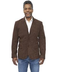 Infinity Leather - Slim Goat Suede Italian Blazer Jacket-Alexandria - Lyst