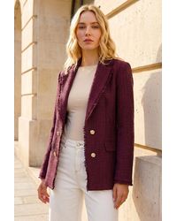 Roman - Fray Mid Boucle Jacket - Lyst