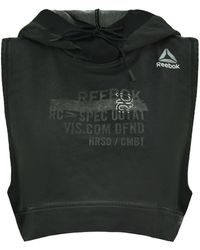 Reebok - Combat Glory Sleeveless Training Cropped Hoody Bk3879 Spandex - Lyst