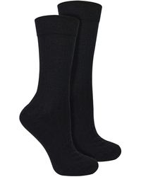 Steve Madden - 2 Pairs Ladies Organic Cotton Camel Wool Socks - Lyst