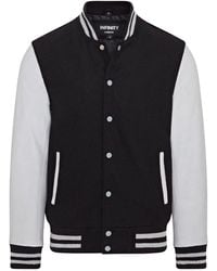 Infinity Leather - Letterman Baseball Wool Varsity Bomber Jacket - Lyst