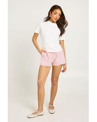 Boohoo - Elasticated Waist Stripe Boxer Runner Short - Lyst