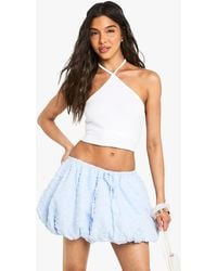 Boohoo - Textured Puffball Mini Skirt - Lyst