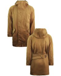 Lacoste - Twill Bruin Parka Jas - Lyst