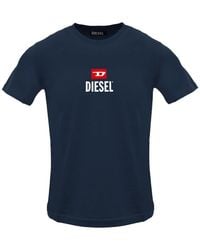 DIESEL - Just Small New D Logo Total Eclipse T-Shirt - Lyst