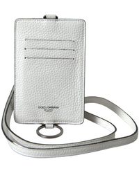 Dolce & Gabbana - Logo-Embossed Leather Card Holder With Lanyard - Lyst