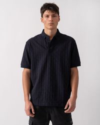 ARMANI EXCHANGE - Regular Fit Polo Shirt With Tone-On-Tone Allover Logo Size: M - Lyst