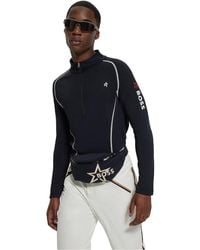 BOSS - Zip Neck Long Sleeve Sweatshirt - Lyst