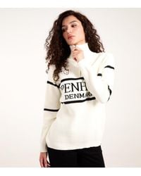 Blue Vanilla - Zip Neck Logo Jumper - Lyst