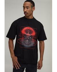 BoohooMAN - Oversized Muse License Print T-Shirt - Lyst