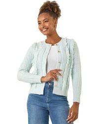 Roman - Fringe Knit Cardigan - Lyst