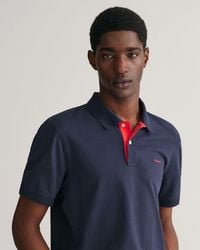 GANT - Reg Contrast rugger Short Seeve Poo An - Lyst