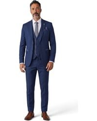 TruClothing - Formal 3 Piece Tailored Fit Plain Suit - Lyst