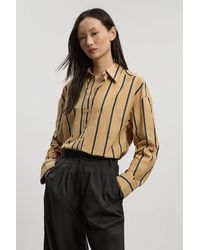 Karen Millen - Stripe Cotton Oversize Tailored Essential Shirt - Lyst