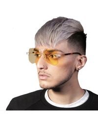 SVNX - Clear Frame Geometric Sunglasses With Coloured Lenses - Lyst
