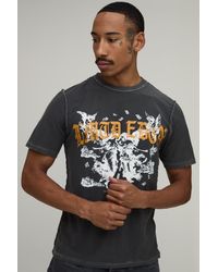 BoohooMAN - Regular Fit Limited Edition Exposed Seams Print T-Shirt Cotton - Lyst