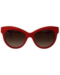 Dolce & Gabbana - Floral Arm Cat Eye Sunglasses With Lens - Lyst