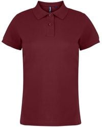 Asquith & Fox - Ladies Plain Short Sleeve Polo Shirt - Lyst