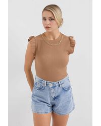 Bigdart - Ribbed Sleeveless Crew Neck Blouse - Lyst