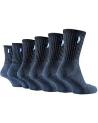 Jeep - 6 Pairs Ladies Cotton-Rich Boot Socks - Lyst