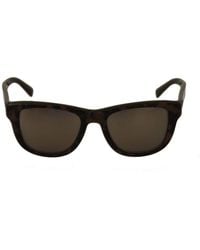 Dolce & Gabbana - Brown Mirror Lens Plastic Full Rim Sunglasses - Lyst