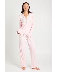 Boohoo - Tall Jersey Piping Detail Long Sleeve Shirt & Trouser Pyjama Set - Lyst