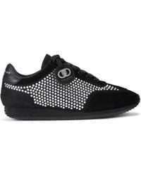 Kurt Geiger - Suede Fabric Chelsea Crystal Tag Sneakers - Lyst