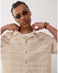 Reclaimed Vintage - Limited Edition Short Sleeve Boxy Crochet Shirt - Lyst
