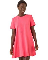 Roman - Cotton Panelled Swing Stretch Dress - Lyst