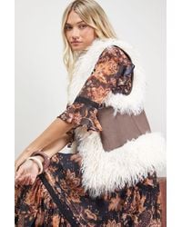 Oasis - Mongolian Faux Fur Gilet - Lyst
