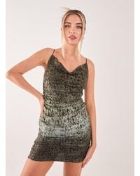 Pink Vanilla - Lace Cowl Ombre Mini Dress - Lyst