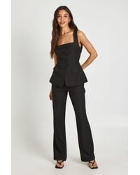 Boohoo - Straight Leg Tailored Trousers - Lyst
