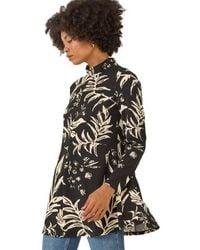 Roman - Floral High Neck Swing Top - Lyst