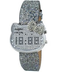 Chronotech - Silver Leather Watch - Lyst