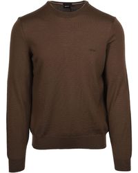 BOSS - Botto-L Crew Neck Knitwear Open Cotton - Lyst
