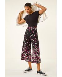 Roman - Border Print Culotte Trouser - Lyst