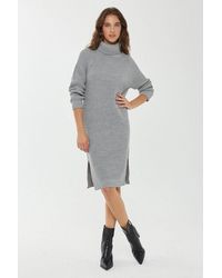 Hiccup - Knitted High-Neck Midi Dress - Lyst