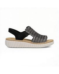 Rieker - Rachel Wedge Sandals Leather - Lyst