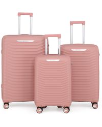 Infinity Leather - Hard Shell Classic Suitcase 8 Wheel Cabin Tsa Luggage Case Holiday Travel - Lyst