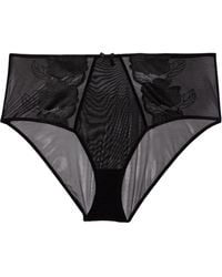 Playful Promises - Curve Exclusive Annika Mesh And Embroide High Waisted Brief - Lyst