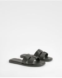 Boohoo - Woven Mule Sandals - Lyst