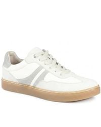 Jones Bootmaker - Blanca Leather Lace Up Gum Sole Trainers - Lyst