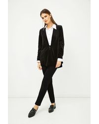 Conquista - Fluwelen Vest Met Stropdassen In Zwart - Lyst